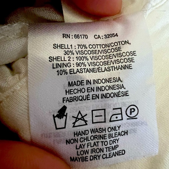 FREE THE PEOPLE White & Brown Lace Knit Short Sz L - Picture 5 of 7